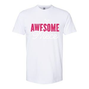 Awesome Niece Funny Auntie Aunt Graphic Gift Softstyle CVC T-Shirt