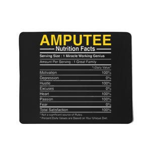 Amputee Nutrition Facts Funny Amputation Prosthetic Leg Mousepad