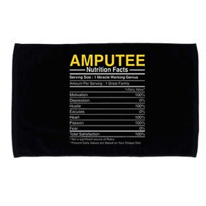 Amputee Nutrition Facts Funny Amputation Prosthetic Leg Microfiber Hand Towel