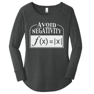 Avoid Negativity Funny Math Teacher Women's Perfect Tri Tunic Long Sleeve Shirt