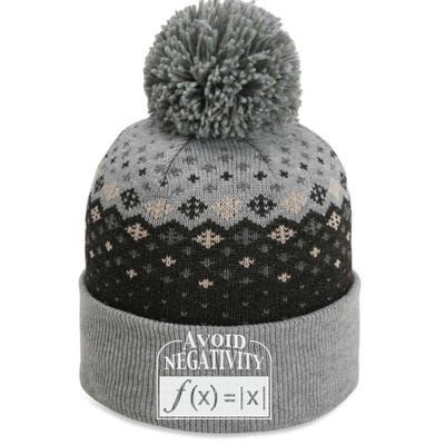 Avoid Negativity Funny Math Pun Equation The Baniff Cuffed Pom Beanie