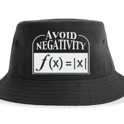 Avoid Negativity Funny Math Pun Equation Sustainable Bucket Hat