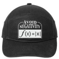 Avoid Negativity Funny Math Pun Equation 7-Panel Snapback Hat