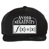 Avoid Negativity Funny Math Pun Equation Wool Snapback Cap