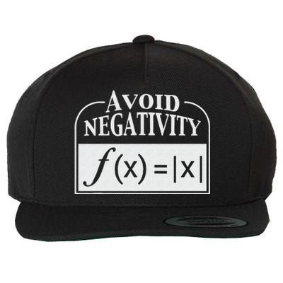 Avoid Negativity Funny Math Pun Equation Wool Snapback Cap