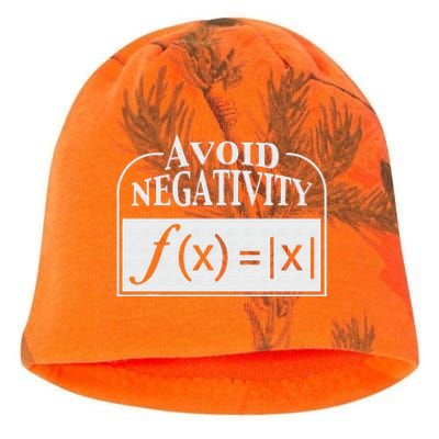 Avoid Negativity Funny Math Pun Equation Kati - Camo Knit Beanie