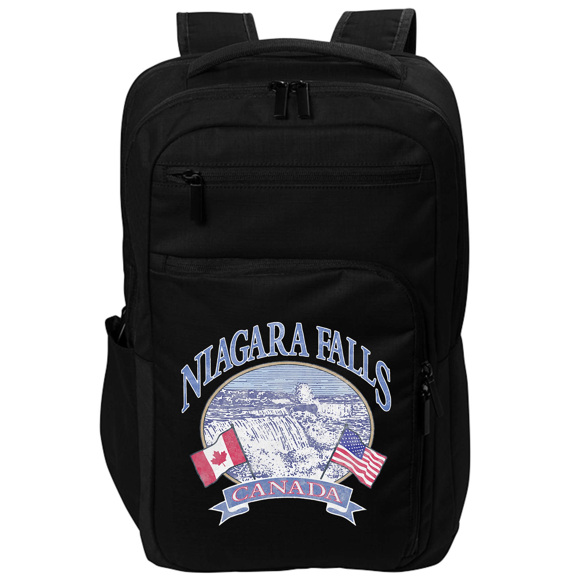 Americana Niagara Falls Scene Canada America Flags Impact Tech Backpack