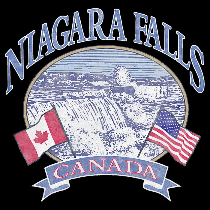 Americana Niagara Falls Scene Canada America Flags Impact Tech Backpack