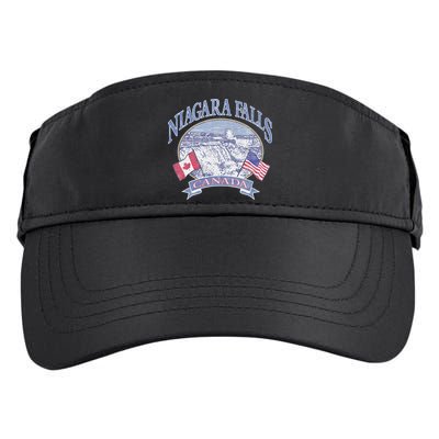 Americana Niagara Falls Scene Canada America Flags Adult Drive Performance Visor
