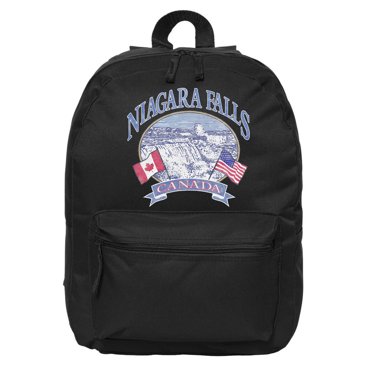 Americana Niagara Falls Scene Canada America Flags 16 in Basic Backpack