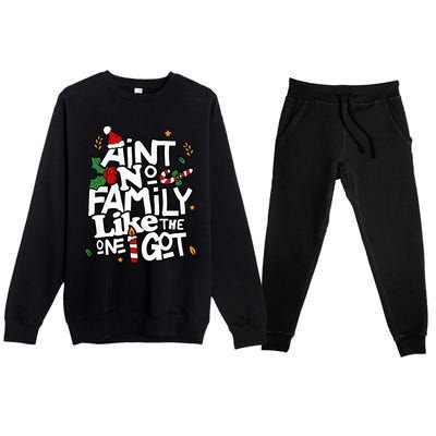 AinT No Family Like The One I Got Matching Family Christmas Premium Crewneck Sweatsuit Set