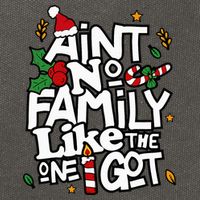 AinT No Family Like The One I Got Matching Family Christmas Cotton Canvas Backpack