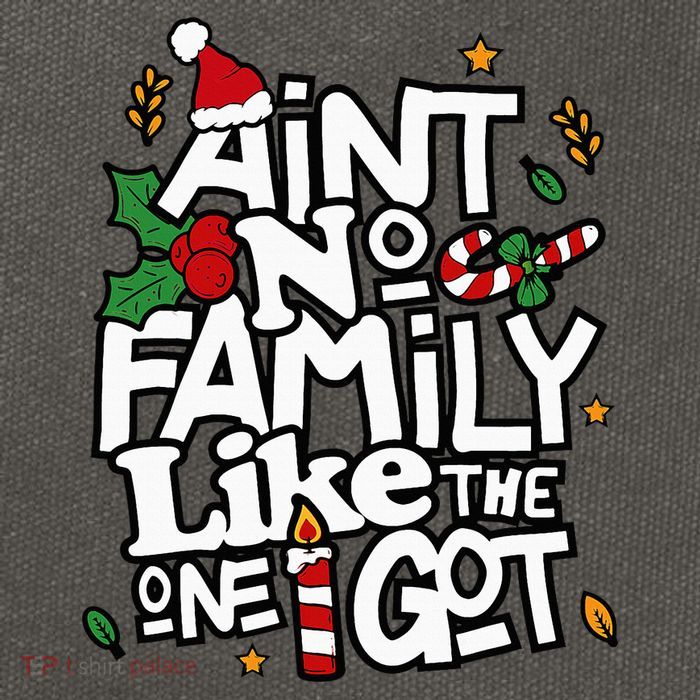 AinT No Family Like The One I Got Matching Family Christmas Cotton Canvas Backpack