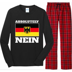 Absolutely Nein Flag of german Eagle Germany German Long Sleeve Pajama Set