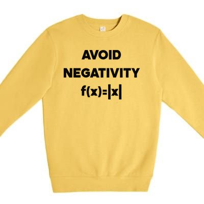 Avoid Negativity Funny Math Formula Premium Crewneck Sweatshirt