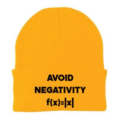 Avoid Negativity Funny Math Formula Knit Cap Winter Beanie