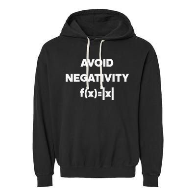 Avoid Negativity Funny Math Formula Garment-Dyed Fleece Hoodie