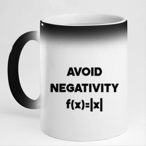 Avoid Negativity Funny Math Formula 11oz Black Color Changing Mug