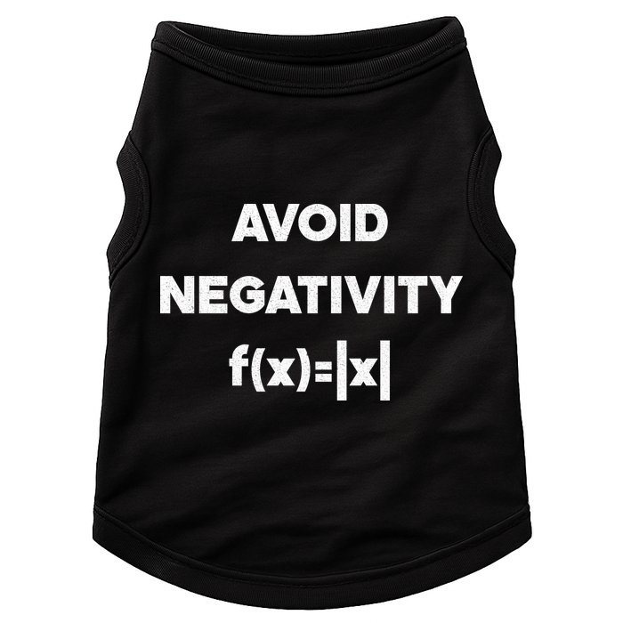 Avoid Negativity Funny Math Formula Doggie Tank