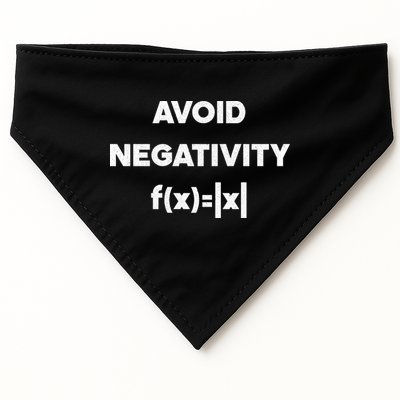 Avoid Negativity Funny Math Formula USA-Made Doggie Bandana