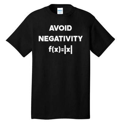 Avoid Negativity Funny Math Formula Tall T-Shirt