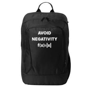 Avoid Negativity Funny Math Formula City Backpack