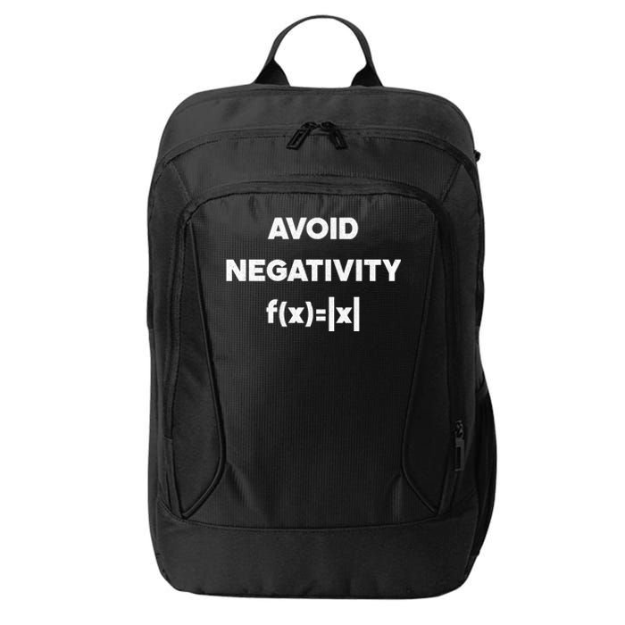 Avoid Negativity Funny Math Formula City Backpack