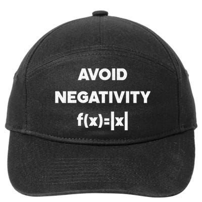 Avoid Negativity Funny Math Formula 7-Panel Snapback Hat