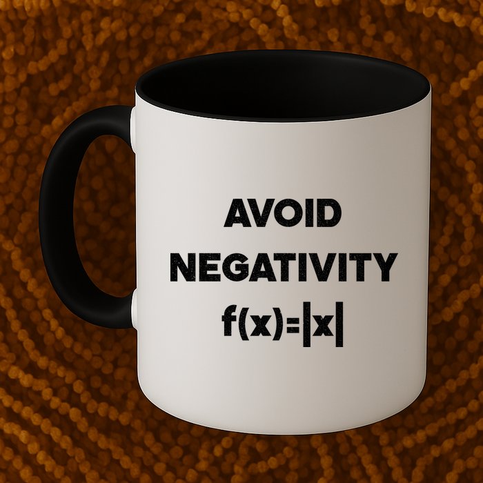 Avoid Negativity Funny Math Formula Mug