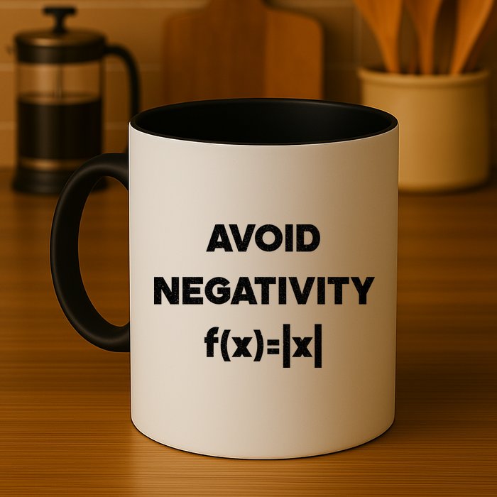 Avoid Negativity Funny Math Formula Mug