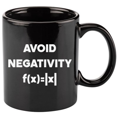 Avoid Negativity Funny Math Formula 11oz C Handle Ceramic Mug