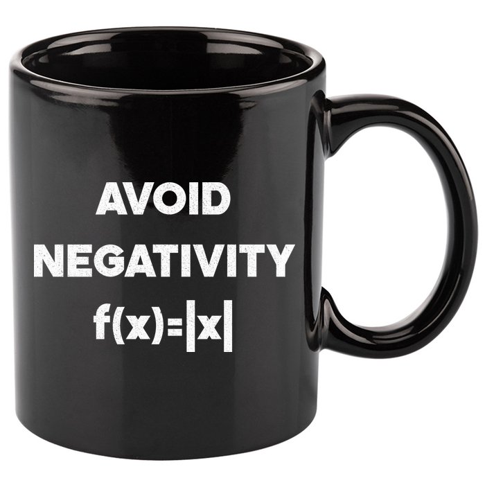 Avoid Negativity Funny Math Formula 11oz C Handle Ceramic Mug