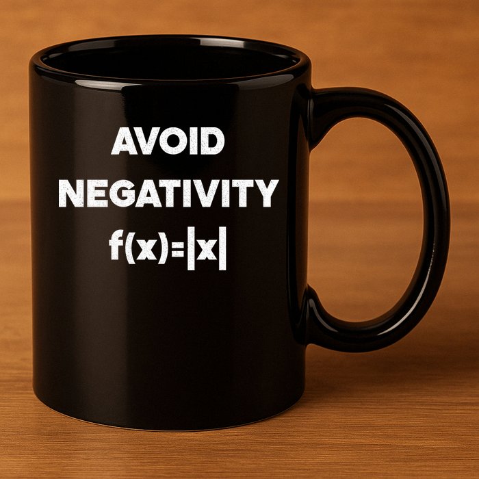 Avoid Negativity Funny Math Formula 11oz C Handle Ceramic Mug