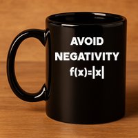 Avoid Negativity Funny Math Formula 11oz C Handle Ceramic Mug