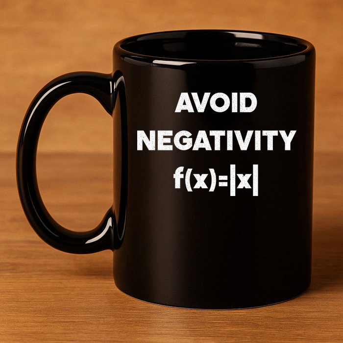 Avoid Negativity Funny Math Formula 11oz C Handle Ceramic Mug