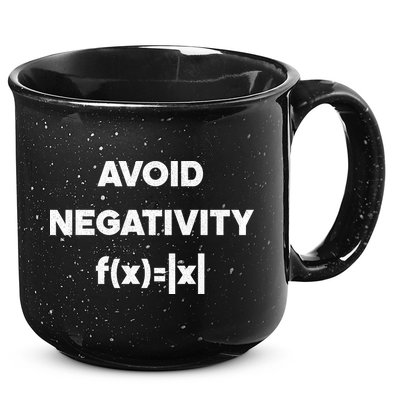 Avoid Negativity Funny Math Formula 15oz Campfire Ceramic Mug