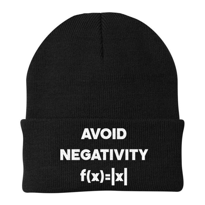 Avoid Negativity Funny Math Formula Beanie