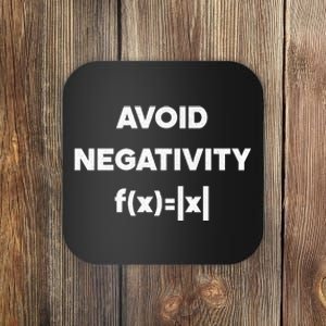 Avoid Negativity Funny Math Formula Coaster