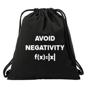 Avoid Negativity Funny Math Formula Drawstring Bag