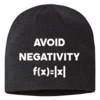 Avoid Negativity Funny Math Formula Sustainable Beanie