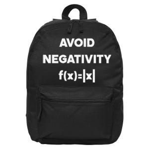 Avoid Negativity Funny Math Formula 16 in Basic Backpack