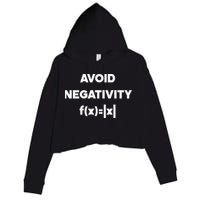 Avoid Negativity Funny Math Formula Crop Fleece Hoodie
