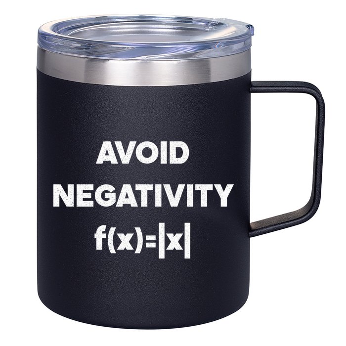 Avoid Negativity Funny Math Formula 12oz Stainless Steel Coffee Mug