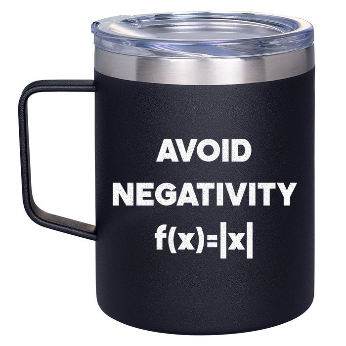 Avoid Negativity Funny Math Formula 12oz Stainless Steel Coffee Mug