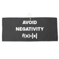 Avoid Negativity Funny Math Formula Large Microfiber Waffle Golf Towel
