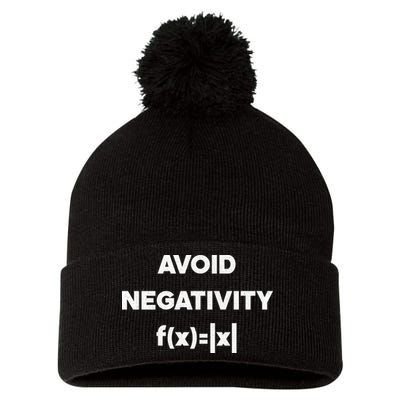 Avoid Negativity Funny Math Formula Pom Pom 12in Knit Beanie