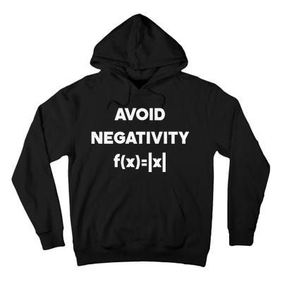 Avoid Negativity Funny Math Formula Tall Hoodie