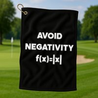 Avoid Negativity Funny Math Formula Golf Towel