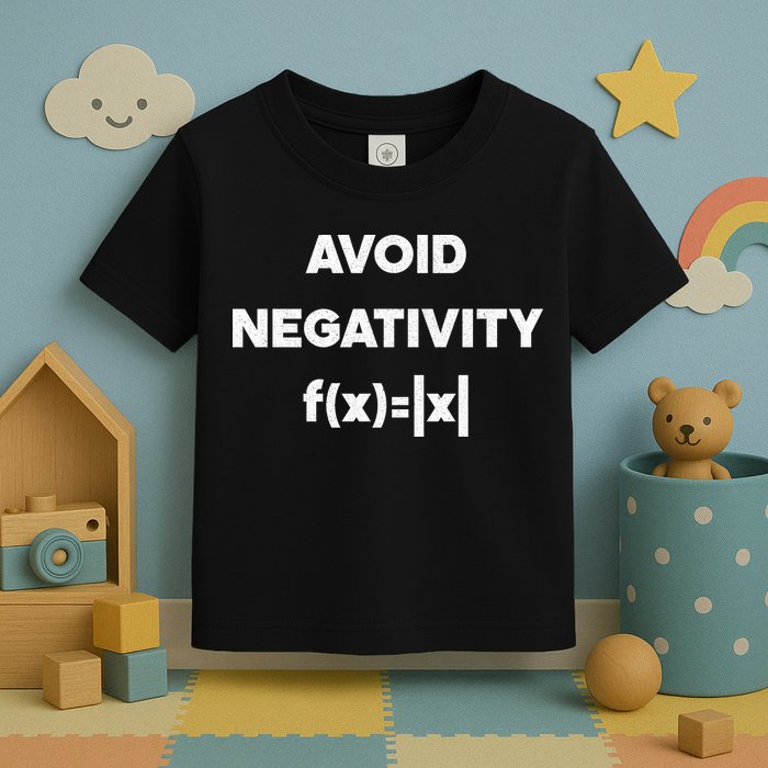Avoid Negativity Funny Math Formula Toddler T-Shirt