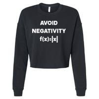 Avoid Negativity Funny Math Formula Cropped Pullover Crew